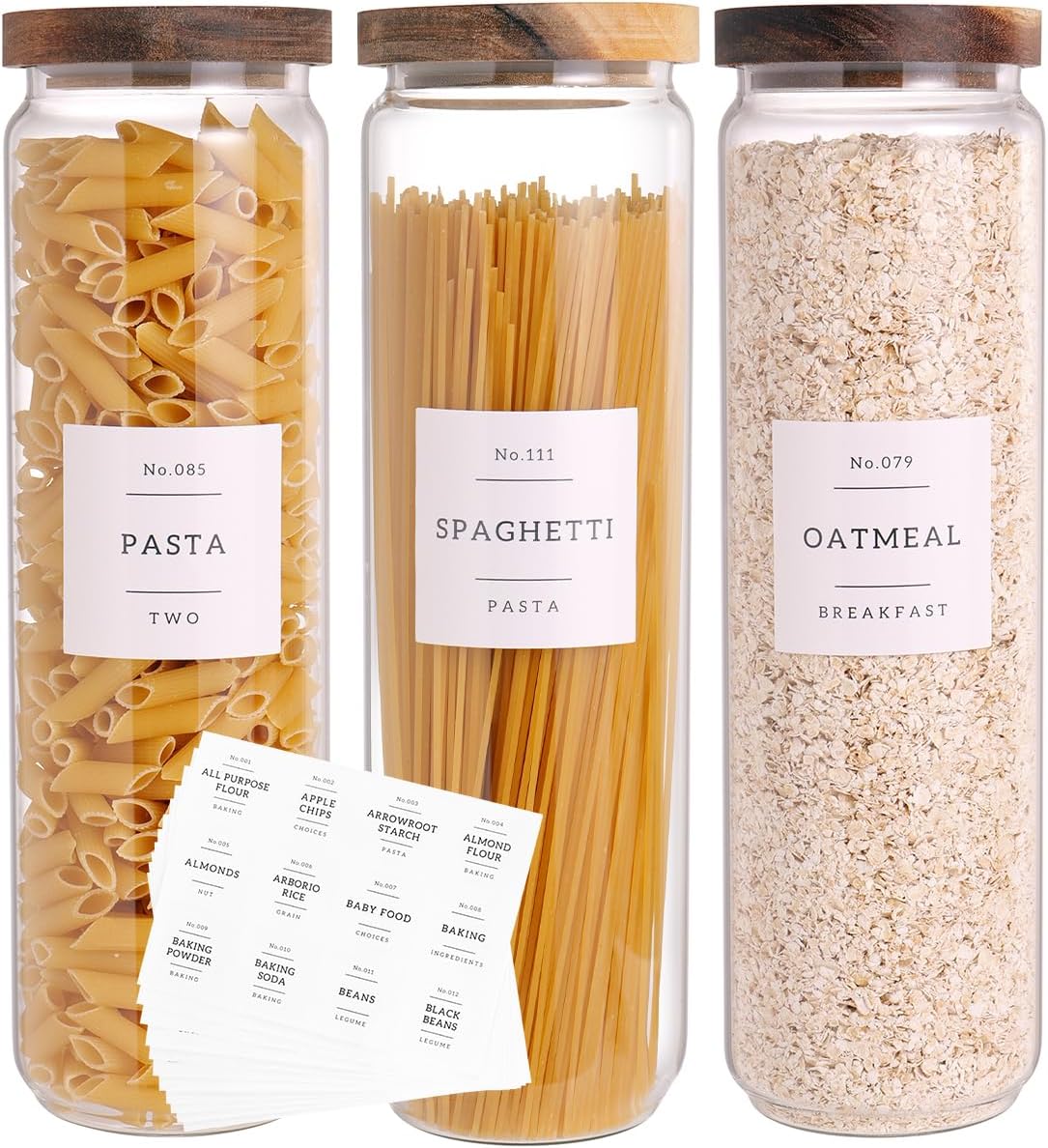 AIRTIGHT TALL GLASS FOOD STORAGE CONTAINER