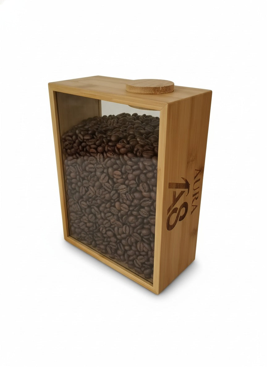 BAMBOO & GLASS STORAGE CONTAINER