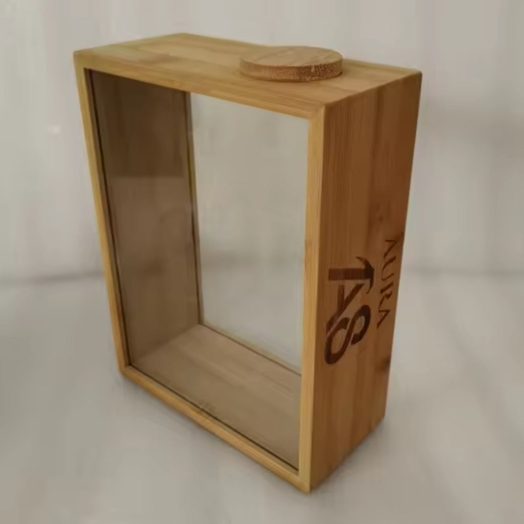 BAMBOO & GLASS STORAGE CONTAINER