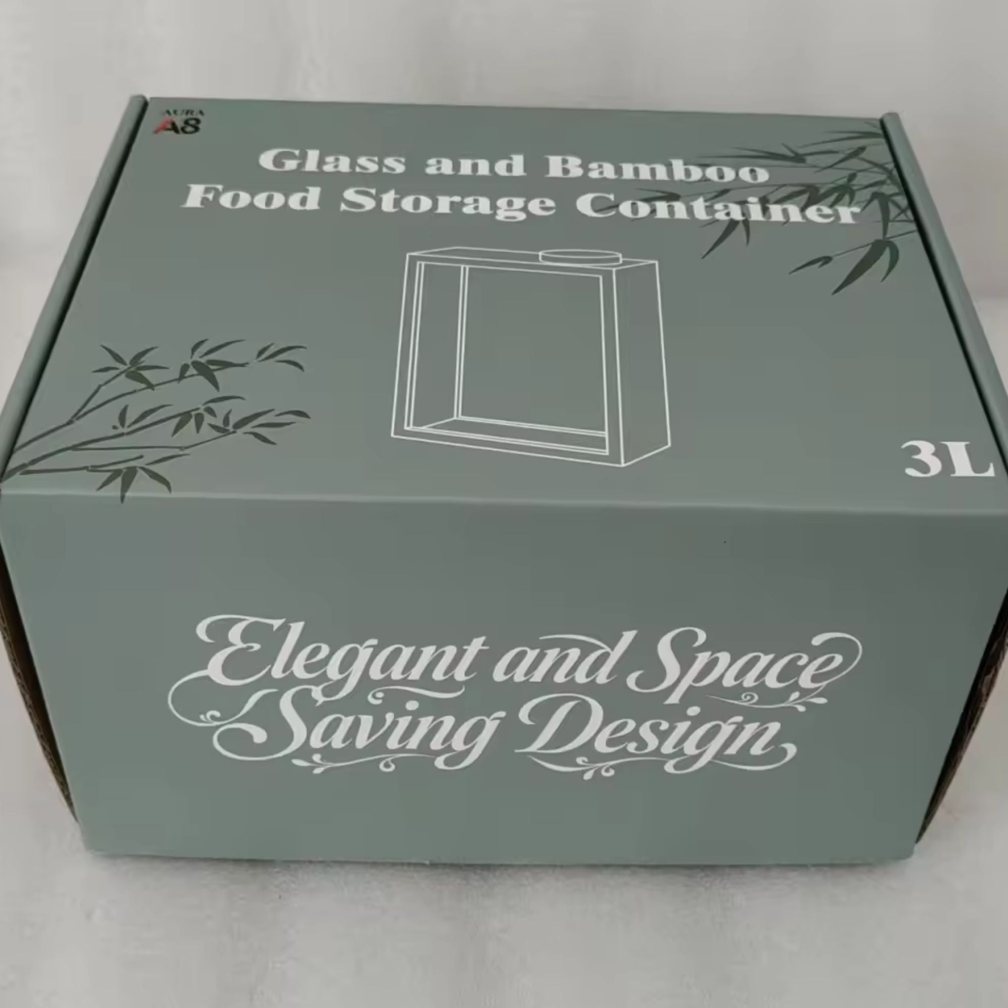 BAMBOO & GLASS STORAGE CONTAINER